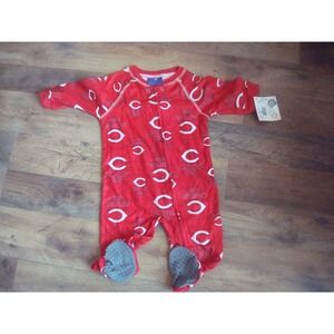 CINCINNATI REDS 3-6M    Infant/Toddler  Coverall Zip Up Sleeper ROMPER‎ 1Z